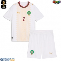 Otroški Nogometni dresi Maroko Achraf Hakimi #2 Gostujoči SP 2026 Kratek Rokav (+ Kratke hlače)